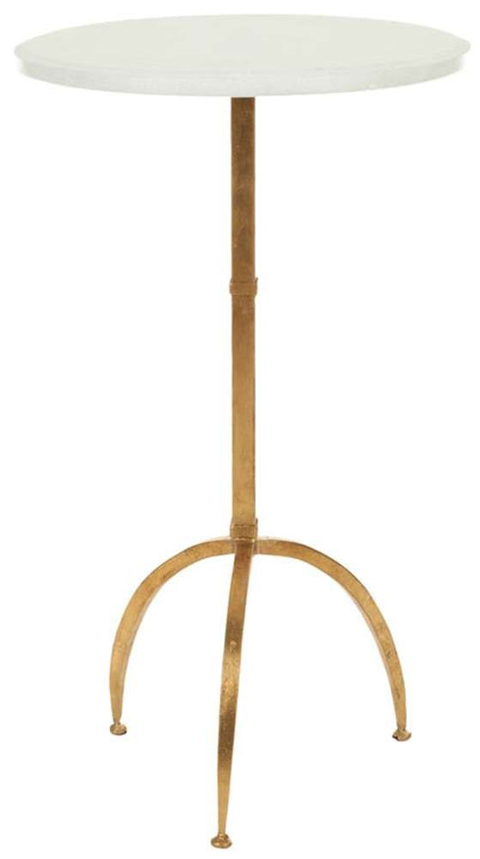Safavieh - Myrna Accent Table - Gold - White - FOX2516A veiw 1