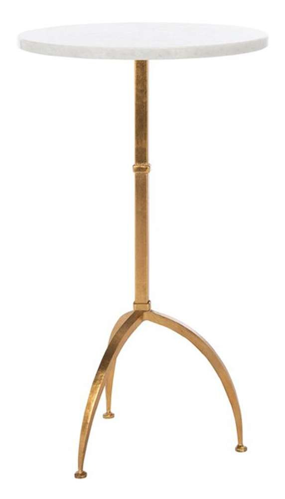 Safavieh - Myrna Accent Table - Gold - White - FOX2516A veiw 4
