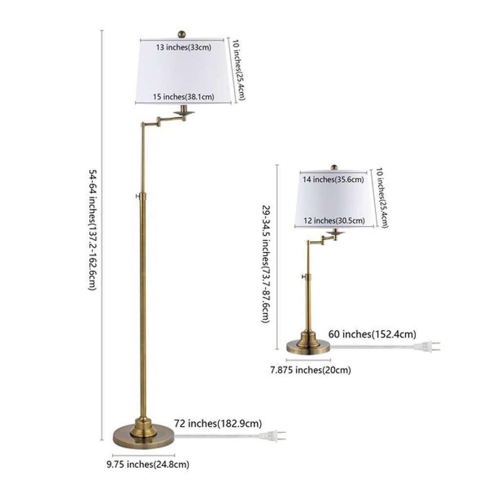 Safavieh - Nadia Floor And Table Lamp Set - Gold - FLT4004A-SET3 veiw 2