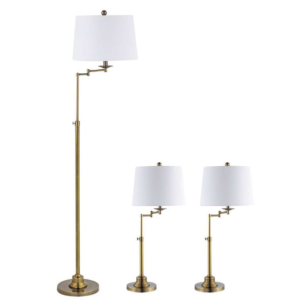 Safavieh - Nadia Floor And Table Lamp Set - Gold - FLT4004A-SET3 veiw 3