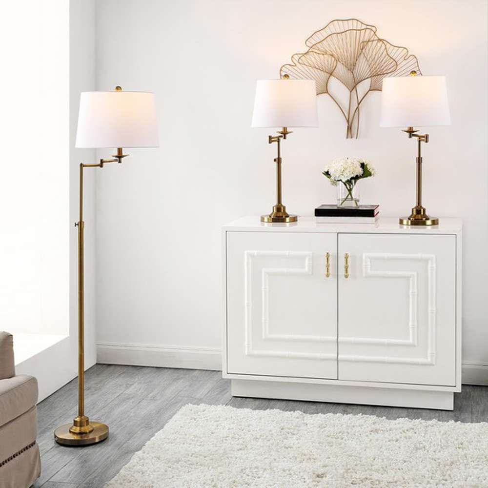 Safavieh - Nadia Floor And Table Lamp Set - Gold - FLT4004A-SET3 veiw 4