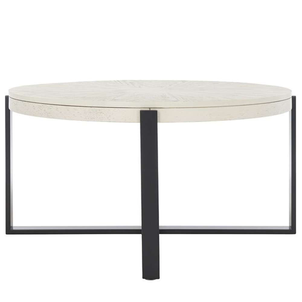 Safavieh - Navya Round Coffee Table - White Washed - Black - COF6207C veiw 4