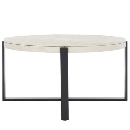 Safavieh - Navya Round Coffee Table - White Washed - Black - COF6207C veiw 4