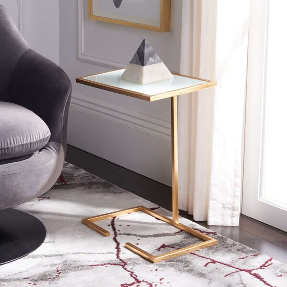 Safavieh - Neil Accent Table - Gold - White - FOX2528A veiw 2