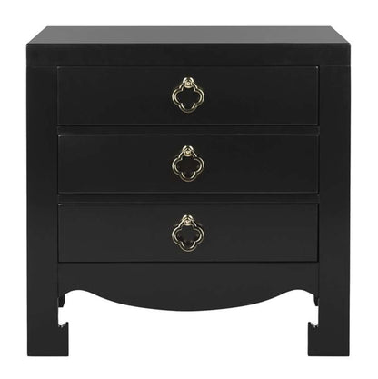 Safavieh - Nero 3 Drawer Nightstand - Black - FOX6274A veiw 1