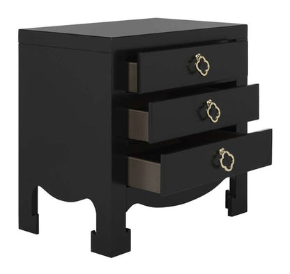 Safavieh - Nero 3 Drawer Nightstand - Black - FOX6274A veiw 2