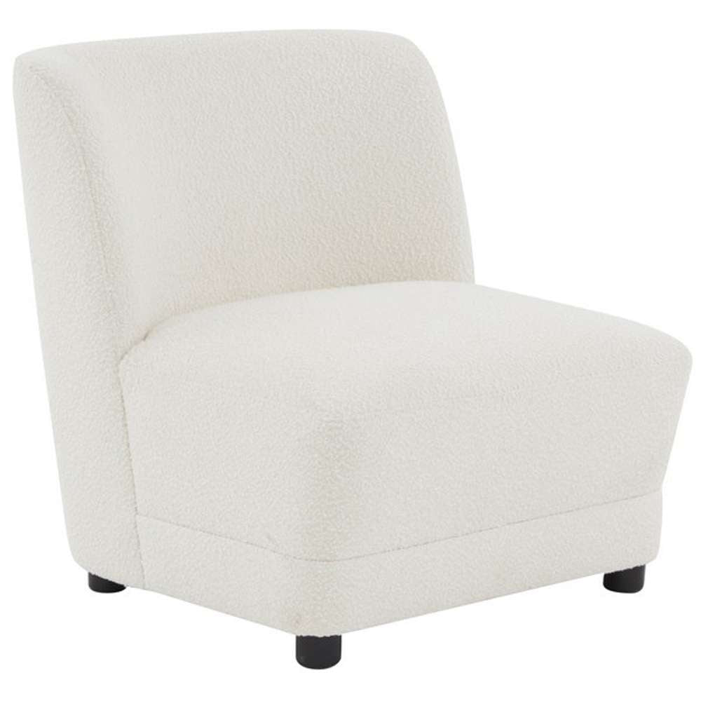 Safavieh - Couture - Nessa Boucle Accent Chair - Ivory - Black - SFV4825A veiw 3