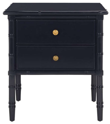 Safavieh - Niah 2 Drawer Nightstand - Navy - Gold - NST3501A veiw 1