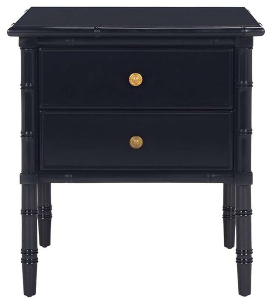 Safavieh - Niah 2 Drawer Nightstand - Navy - Gold - NST3501A veiw 1