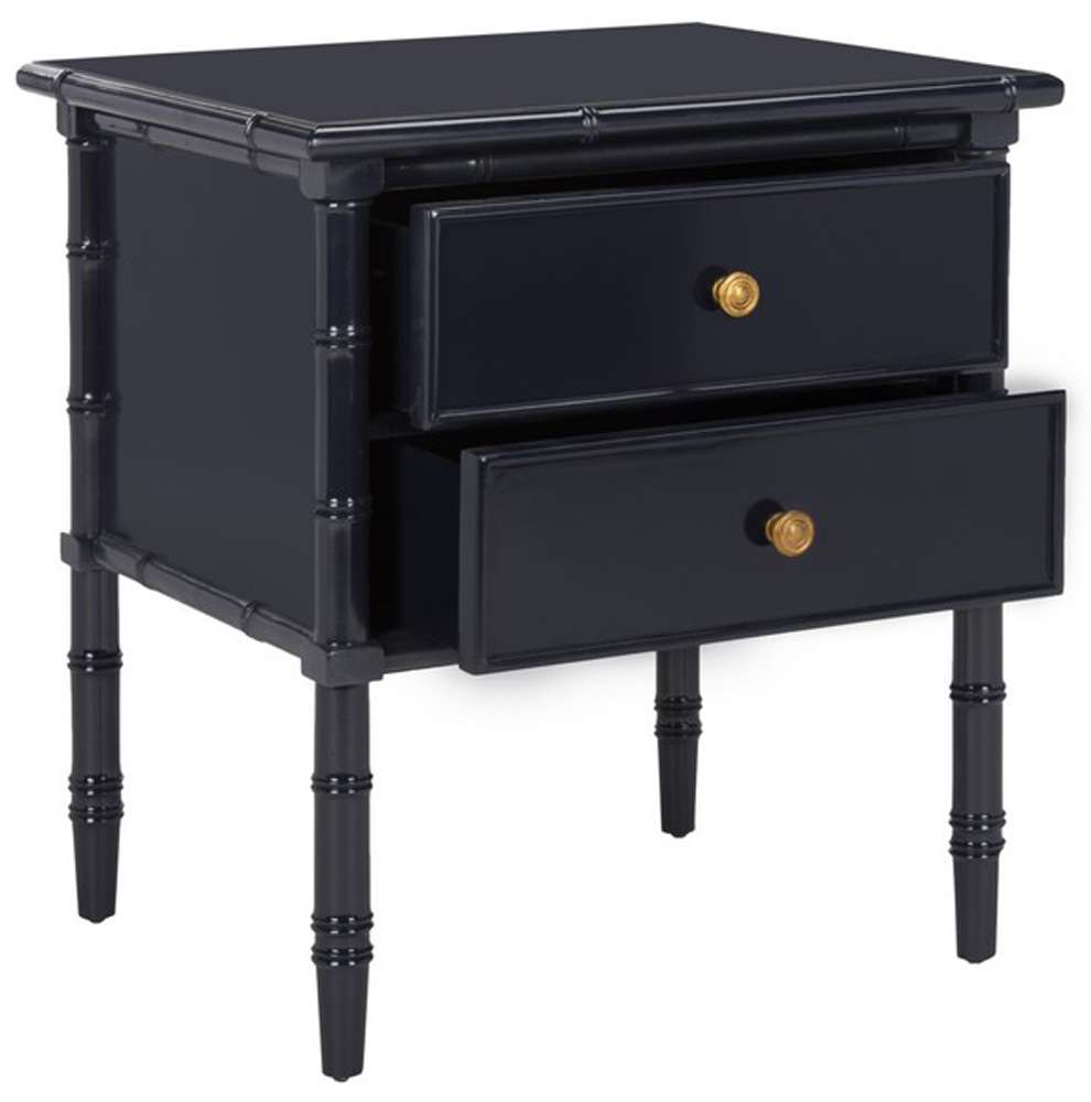 Safavieh - Niah 2 Drawer Nightstand - Navy - Gold - NST3501A veiw 4