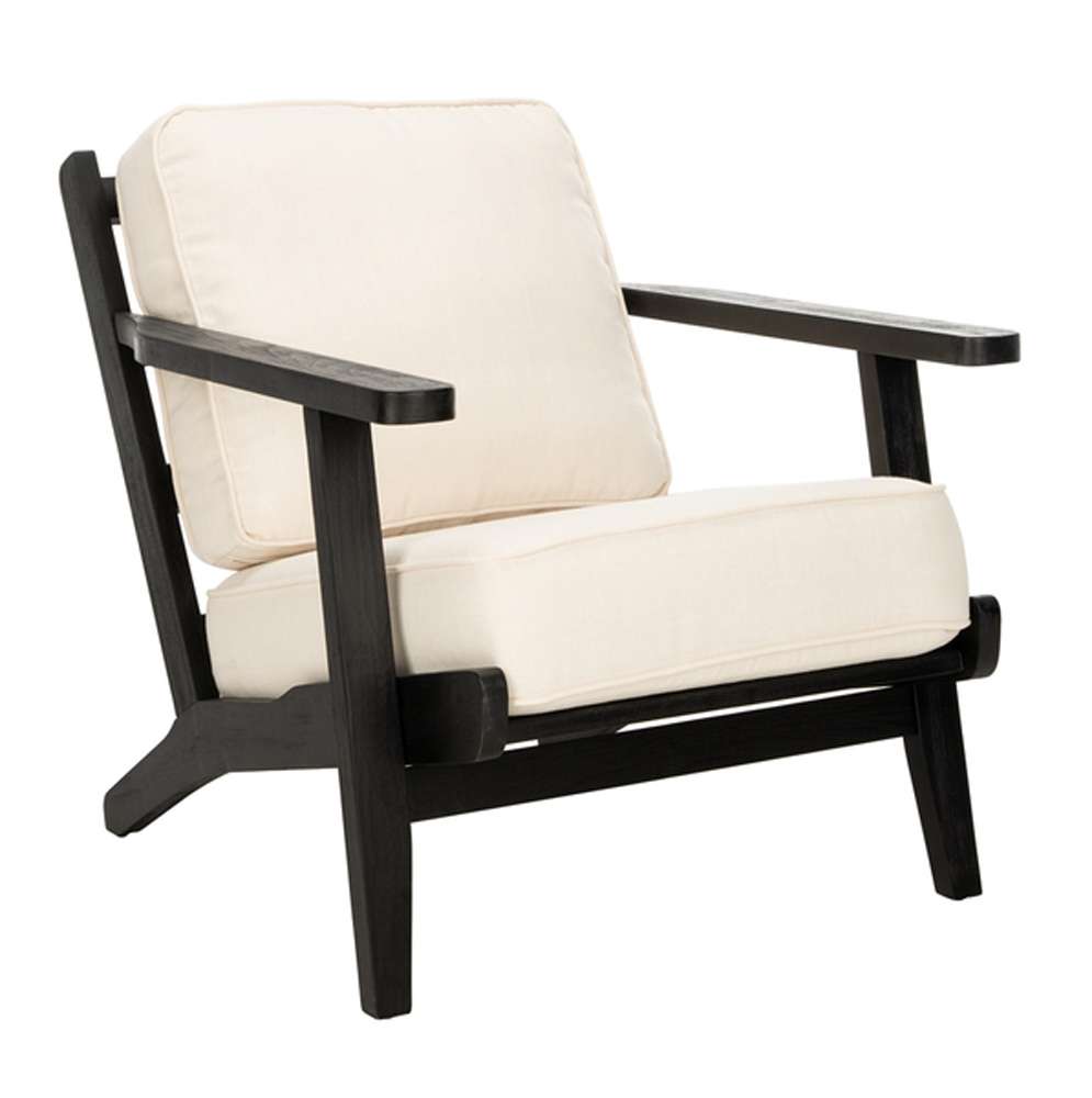 Safavieh - Nico Mid Century Accent Chair - Bone - Black - ACH4501A veiw 3