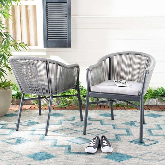 Safavieh - Nicolo Rope Chair - Grey  (Set of 2) - PAT4027A-SET2 veiw 2