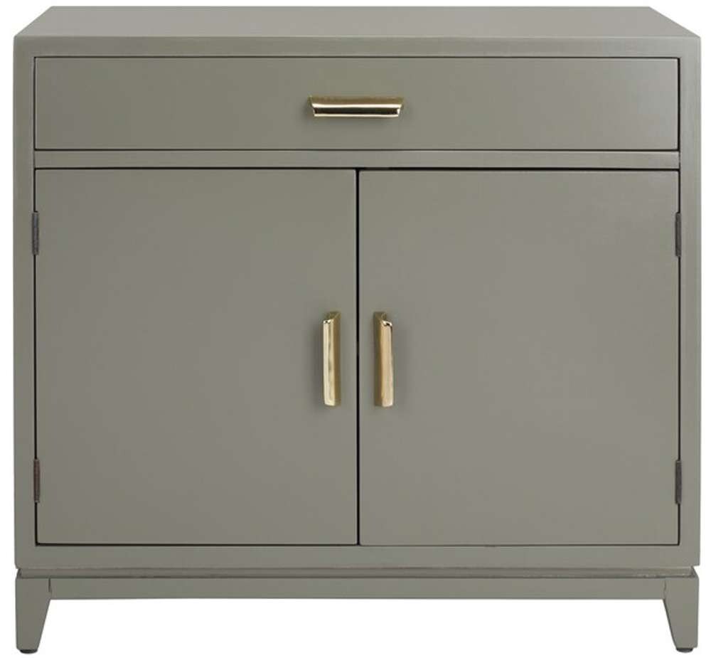 Safavieh - Nigel 2 Door 1 Drawer Chest - Dark Grey - Brass - CHS6600B veiw 1