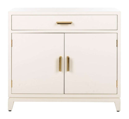 Safavieh - Nigel 2 Door 1 Drawer Chest - White - Brass - CHS6600A veiw 1