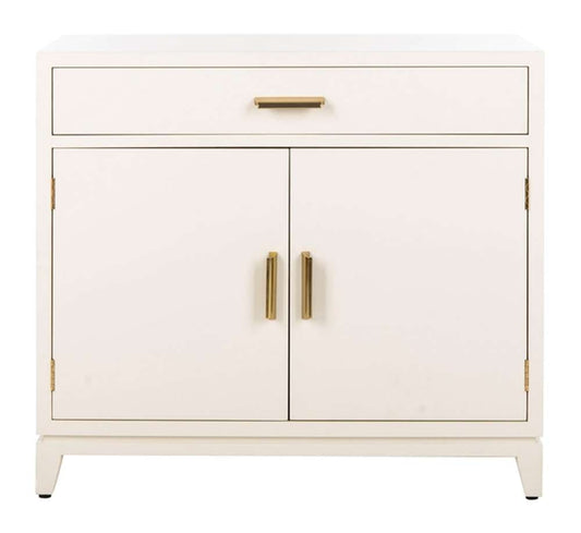 Safavieh - Nigel 2 Door 1 Drawer Chest - White - Brass - CHS6600A veiw 1