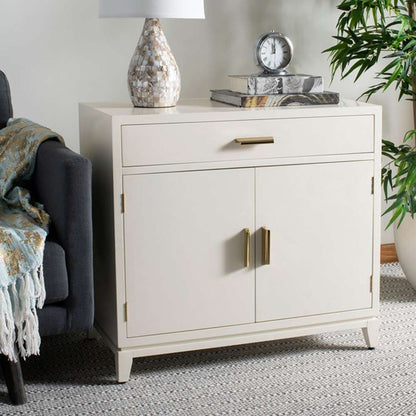 Safavieh - Nigel 2 Door 1 Drawer Chest - White - Brass - CHS6600A veiw 2