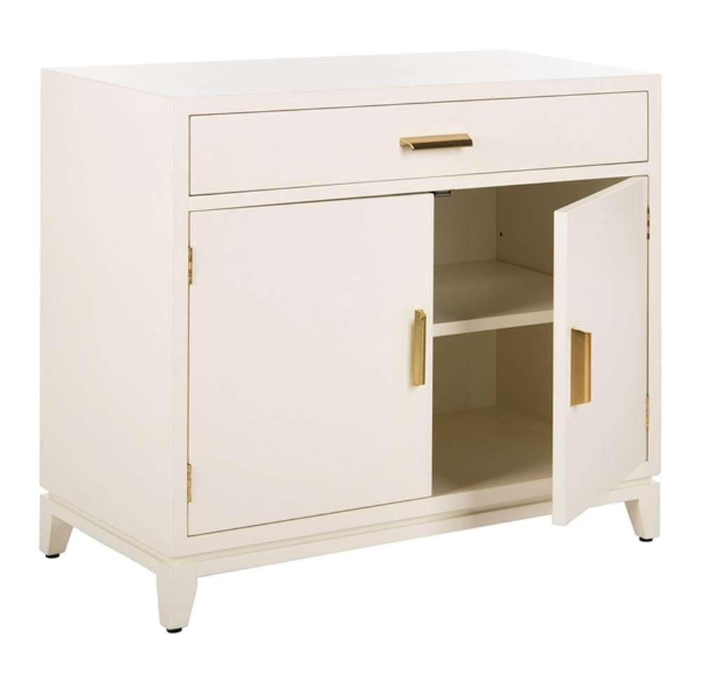 Safavieh - Nigel 2 Door 1 Drawer Chest - White - Brass - CHS6600A veiw 3