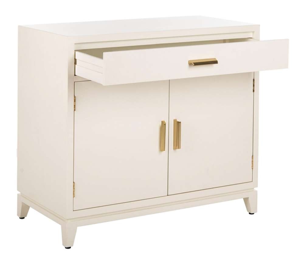 Safavieh - Nigel 2 Door 1 Drawer Chest - White - Brass - CHS6600A veiw 4