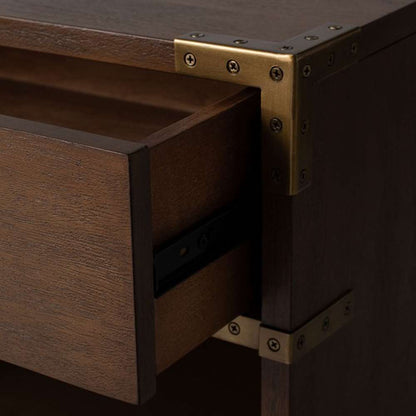 Safavieh - Couture - Nisha 1 Drawer Wood Nightstand - Brown - SFV7707A veiw 2