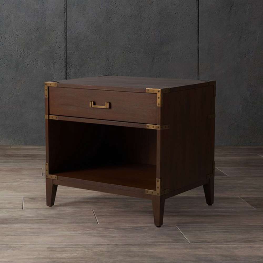 Safavieh - Couture - Nisha 1 Drawer Wood Nightstand - Brown - SFV7707A veiw 3