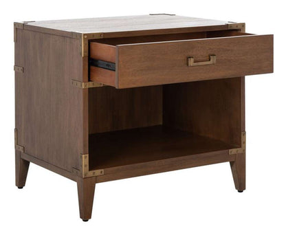 Safavieh - Couture - Nisha 1 Drawer Wood Nightstand - Brown - SFV7707A veiw 4