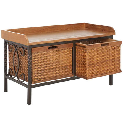 Safavieh - Noah Storage Bench - Oak - AMH6528C veiw 4