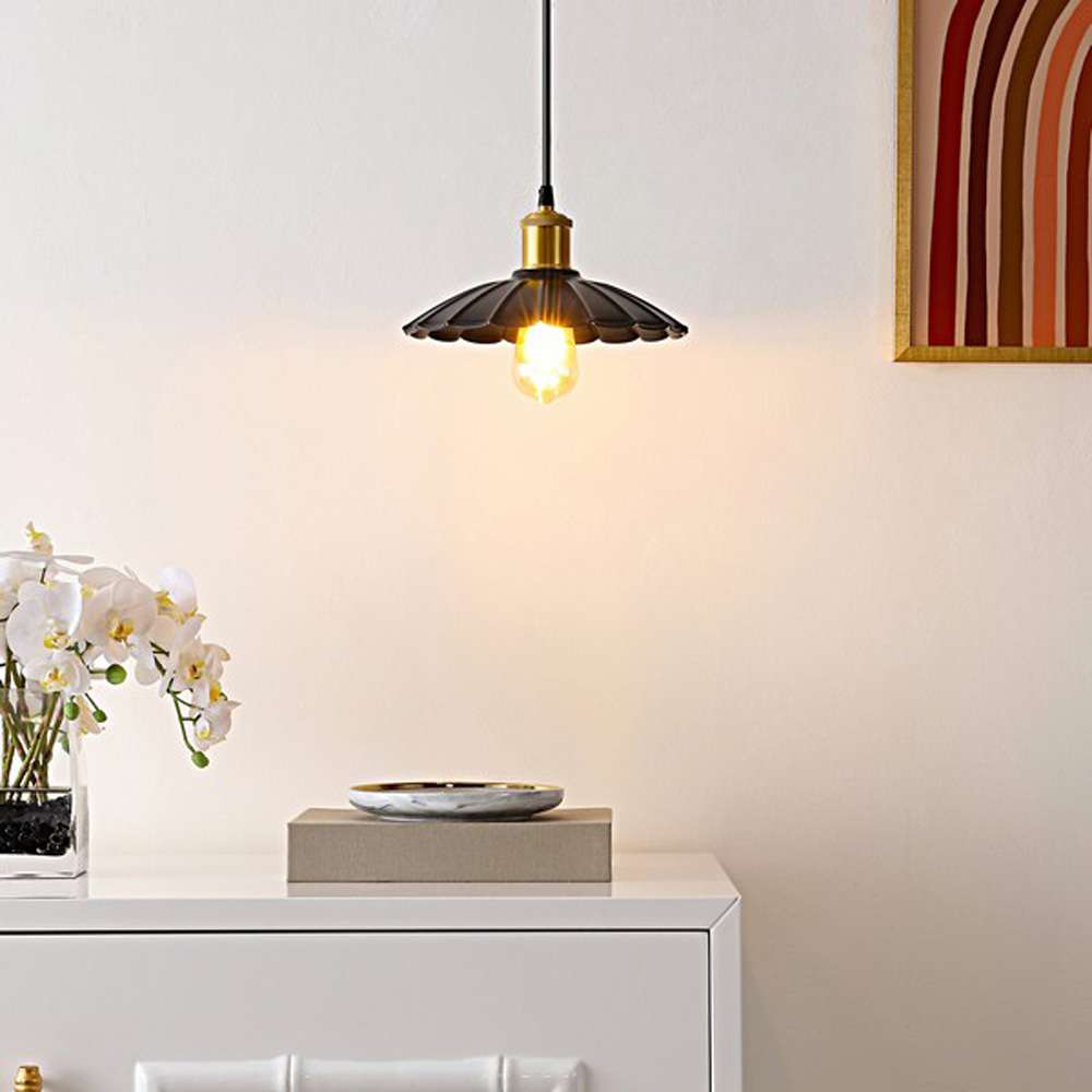 Safavieh - Novaire 10 Inch Pendant - Black - Brass - PND4153A veiw 2
