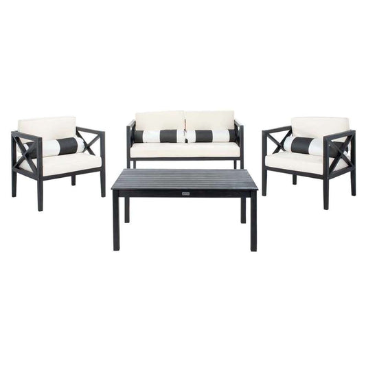 Safavieh - Nunzio 4 Piece Set - Black - Bge + Bolster P - PAT7031G veiw 1