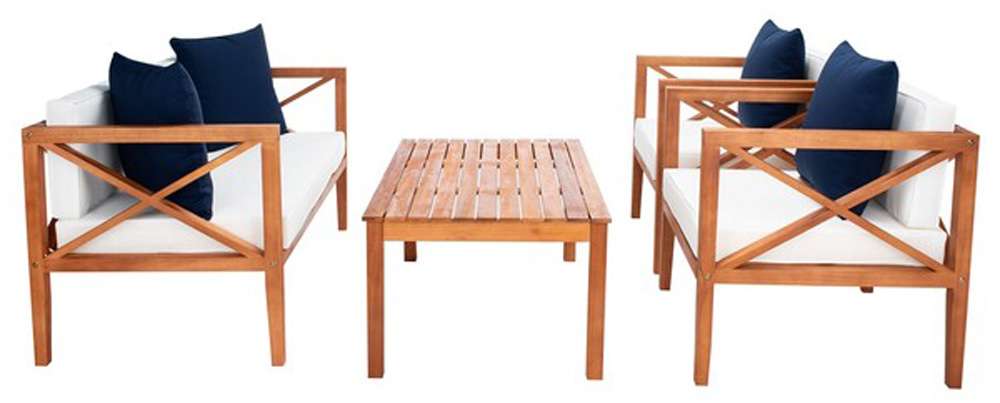 Safavieh - Nunzio 4 Piece Set - Natural - Bge + Solid Plw - PAT7031A veiw 4