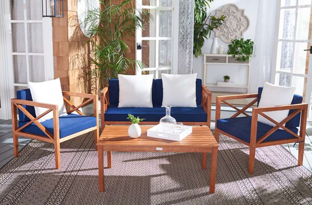 Safavieh - Nunzio 4 Piece Set - Natural - Nvy+Solid Plw - PAT7031E veiw 2