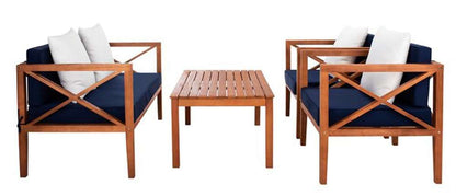 Safavieh - Nunzio 4 Piece Set - Natural - Nvy+Solid Plw - PAT7031E veiw 3