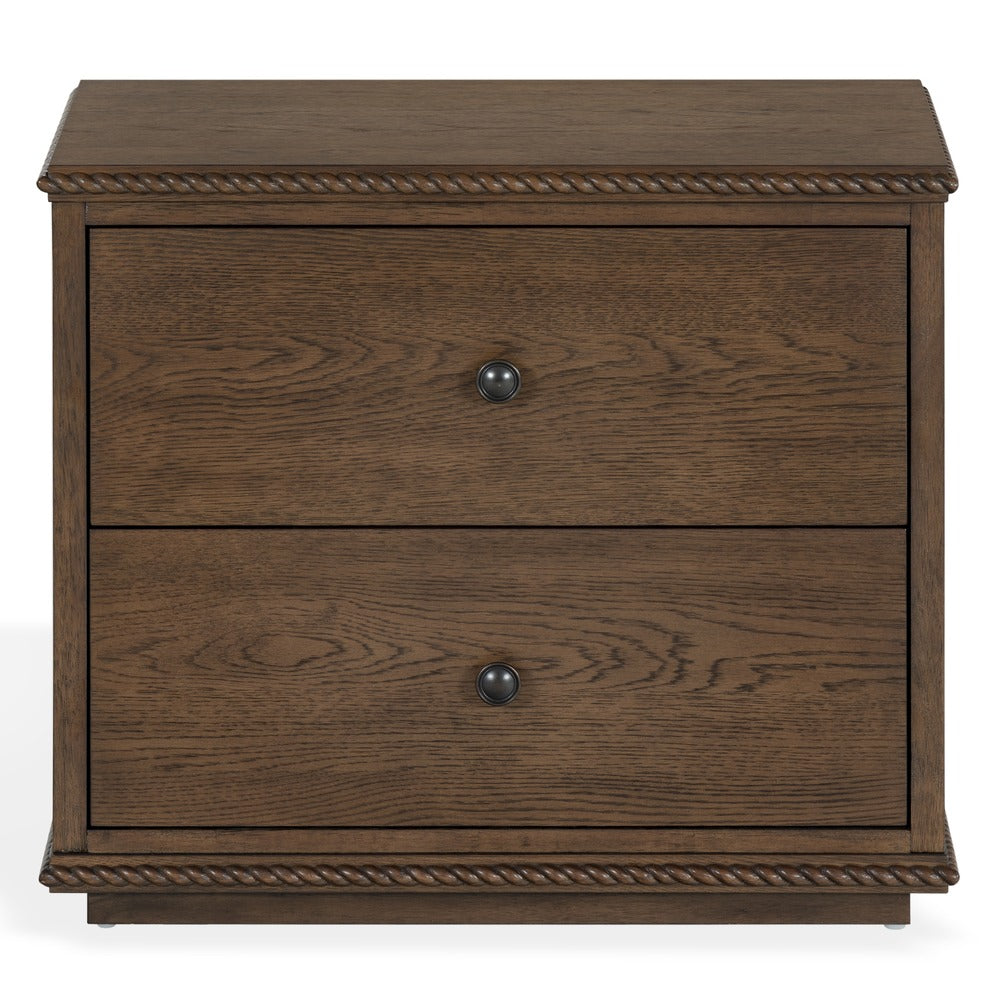 Safavieh - Octavian Rope Detail Wood Nightstand / Dark Walnut - SFV2233C view 1