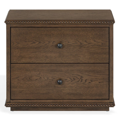 Safavieh - Octavian Rope Detail Wood Nightstand / Dark Walnut - SFV2233C view 1