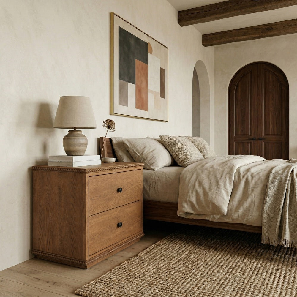 Safavieh - Octavian Rope Detail Wood Nightstand / Walnut - SFV2233B view 2