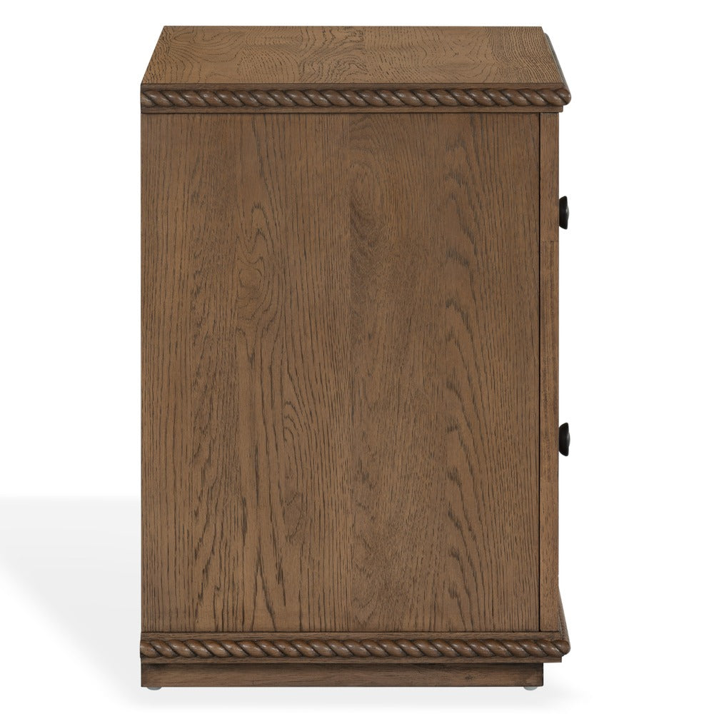 Safavieh - Octavian Rope Detail Wood Nightstand / Walnut - SFV2233B view 3