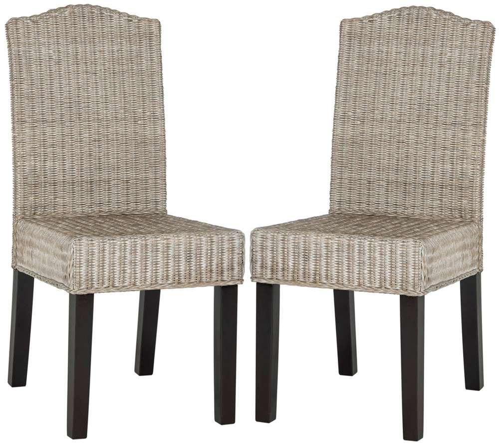 Safavieh - Odette Wicker Dining Chair - Antique - Grey  (Set of 2) - SEA8015B-SET2 veiw 1