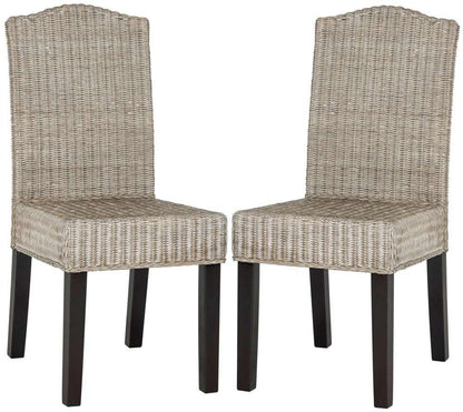 Safavieh - Odette Wicker Dining Chair - Antique - Grey  (Set of 2) - SEA8015B-SET2 veiw 1