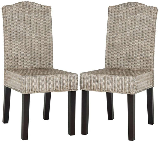 Safavieh - Odette Wicker Dining Chair - Antique - Grey  (Set of 2) - SEA8015B-SET2 veiw 1