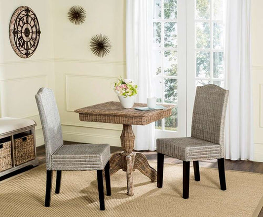 Safavieh - Odette Wicker Dining Chair - Antique - Grey  (Set of 2) - SEA8015B-SET2 veiw 2