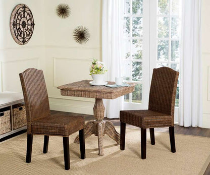 Safavieh - Odette Wicker Dining Chair - Brown - Multi  (Set of 2) - SEA8015C-SET2 veiw 2