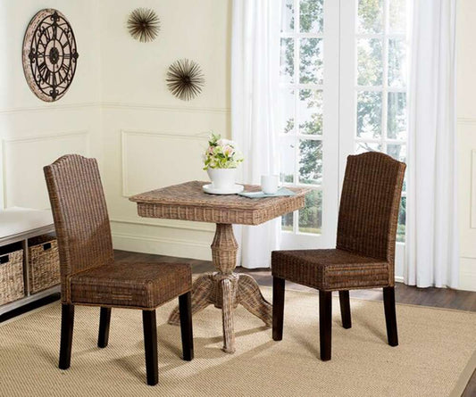 Safavieh - Odette Wicker Dining Chair - Brown - Multi  (Set of 2) - SEA8015C-SET2 veiw 2