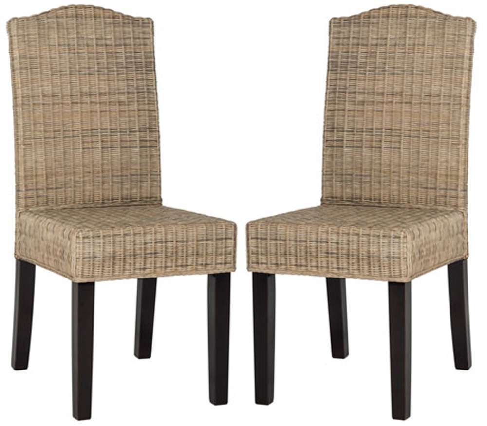 Safavieh - Odette Wicker Dining Chair - Grey  (Set of 2) - SEA8015A-SET2 veiw 1