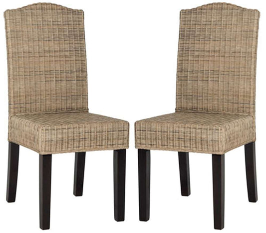Safavieh - Odette Wicker Dining Chair - Grey  (Set of 2) - SEA8015A-SET2 veiw 1