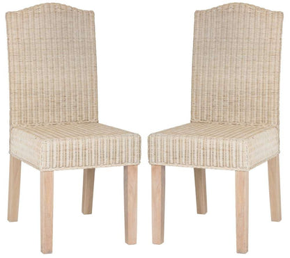 Safavieh - Odette Wicker Dining Chair - White Washed  (Set of 2) - SEA8015D-SET2 veiw 1
