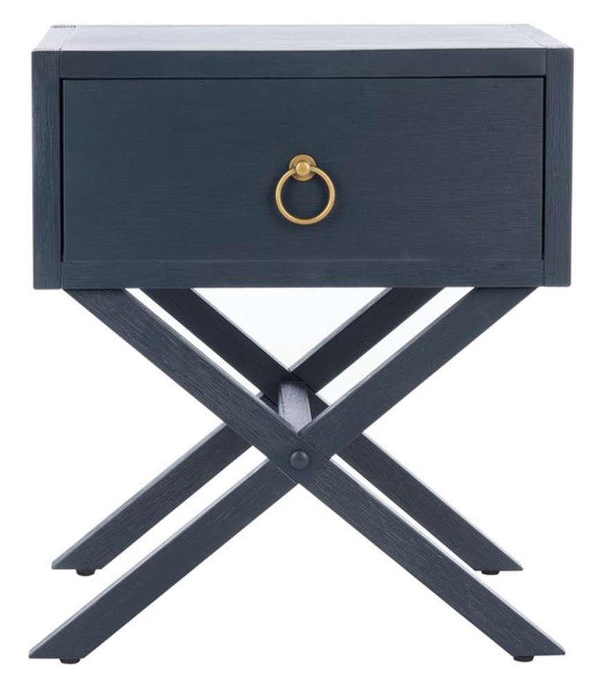 Safavieh - Odilia 1 Drawer Nightstand - Navy - NST9200A view 1