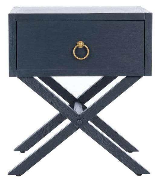 Safavieh - Odilia 1 Drawer Nightstand - Navy - NST9200A veiw 1