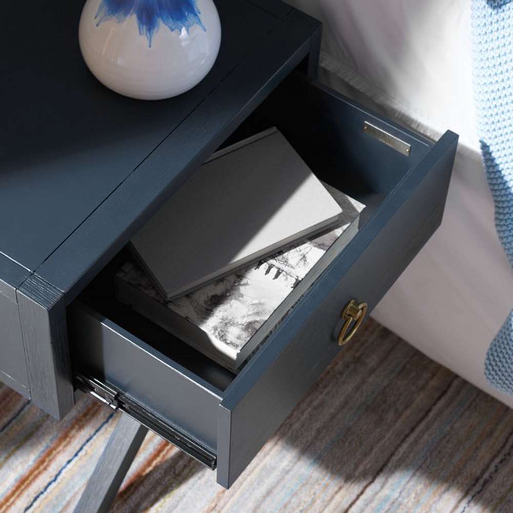 Safavieh - Odilia 1 Drawer Nightstand - Navy - NST9200A veiw 2