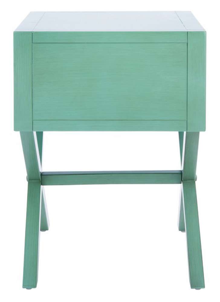 Safavieh - Odilia 1 Drawer Nightstand - Turquoise - NST9200C veiw 4