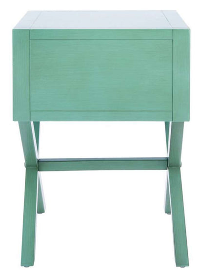 Safavieh - Odilia 1 Drawer Nightstand - Turquoise - NST9200C veiw 4