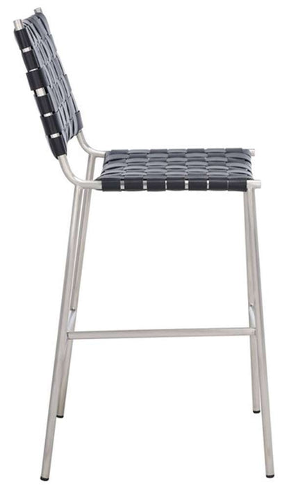 Safavieh - Olenna Woven Counter Stool - Black - Silver - BST3011E veiw 4